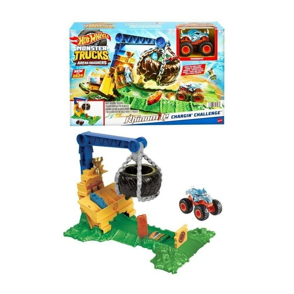 Pista de Juguete Hot Wheels Monster Trucks Reto en la Selva