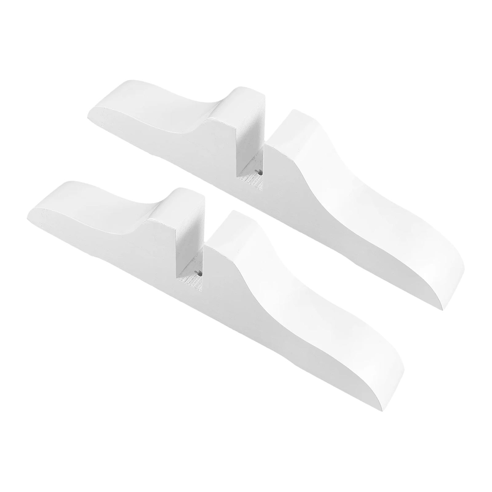 kowaku 2 Pieces Privacy Screen Holder Room Divider Stand Detachable Useful Privacy Screen Clips Wooden Screen Base Screen Panel Feet White