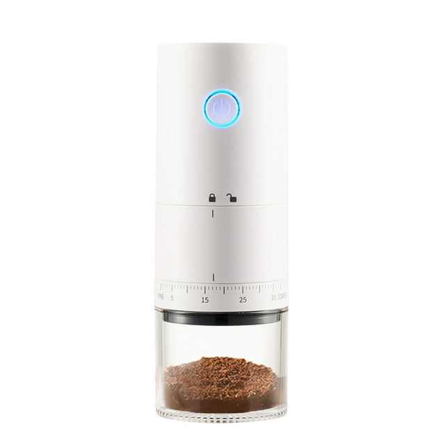 Coffee Portable Electric Burr Coffee Grinder Ceramic Blade Burr Grinder USB Rechargeable Coffee Bean Grinder with Multiple Grinding Settings Cleaning Brush Included for Coffee