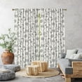 thumbnail image 1 of 3S Brother's Home Décor Curtains BOHO Design Set of 2 Panels Velvet Look Hanging Back Tap and Rod Pocket Décor Nursery Room Bedroom Kitchen Window - Made in Turkey 36Ecru (52"Wx72"L), 1 of 6