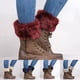 thumbnail image 2 of Calentadores de piernas para mujer harmtty, con puños de bota acanalados y peludos para otoño e invierno, color negro, 2 of 8