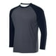 thumbnail image 1 of pstuiky camisa de manga larga para hombre, Camisa deportiva transpirable de manga larga raglán con cuello redondo para hombre, de color sólido Tops casuales para hombres l, 1 of 2