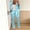 Light Blue plus size blazer set a1, variant on Women Plus Size 2 Piece Blazer Set Open Front Long Sleeve Wide Leg Pants Casual Business Lounge Outfits Solid Matching Travel Tracksuits Elegant Work Clothes, Black 2XL