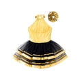thumbnail image 4 of Sinleey Robe Tutu de Ballet Scintillante pour Filles Tenue de Danse Latine Jazz Moderne Costume de Performance avec Chouchous Dorés 12, 4 of 6