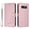 Pink, variant on Flip Case for Samsung Galaxy Note 8 RFID Blocking Magnetic Clasp Wallet Case with 3 Card Slots and Kickstand Function