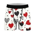 thumbnail image 4 of Ousvtion Valentine's Day Mens Trunks Love Heart Print Boxer Briefs Valentines Rose Boxers Underwear Comfort Soft Brief Gift for Men Clearance Deals,C04-Pink,XX-Large, 4 of 7