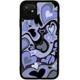 thumbnail image 1 of Lindos casos de teléfono púrpura amor corazón lindo estético teléfono caso delgado suave protector teléfono caso compatible, 1 of 6