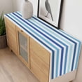 thumbnail image 4 of Geometric Stripe Table Runner - 36 Inch Long, Kitchen Dining Table Runner Dresser Scarves, Ombre Farmhouse Blue Vertical Striped Farmhouse Decor for Coffee Tables Wedding Party Banquet, 4 of 8