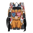 thumbnail image 3 of Large Clear PVC Backpack Heavy Duty See Through Backpack for Adults Work Travel, Flag Highland Cow Printed 12L, 3 of 8