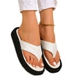 thumbnail image 5 of YOUYEDIAN Womens Sandals Summer Beach Shoes 2026 Wide Non Slip Slip on Slippers Comfortable Open Toe Orthopedic Sandals (White), 5 of 7