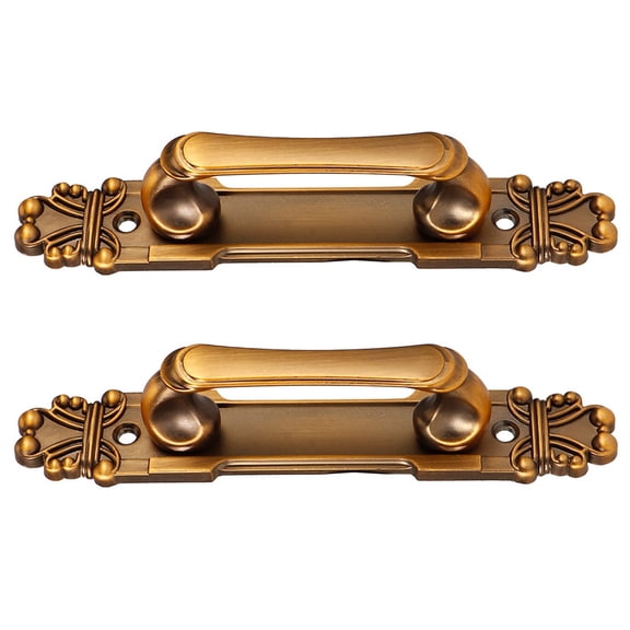 Riousery 2Pcs/Set Antique Bronze Zinc Alloy Door Pull Handle Cabinet Hardware Accessory (6.5 inches / 16.5 cm)