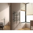 thumbnail image 2 of HEATGENE Towel Warmer 8 Bar Plug-in Curved Bath Towel Heater Towel Warmer for Bathroom Plug-in Drying Rack Matte Black, 2 of 7