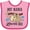Pink and Fuchsia, variant on Inktastic My Nana Loves Me with Sloth and Hearts Boys or Girls Baby Bib