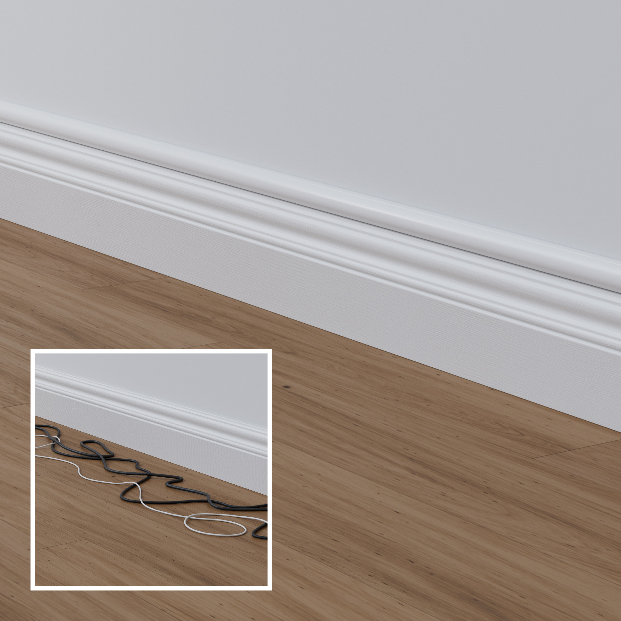 D-Line White Half Round Cord Cover, 39in Length photo 6