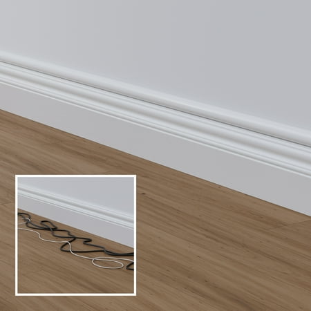 D-Line White Half Round Cord Cover Pack, 1.18x0.59in, 4x 39in Lengths