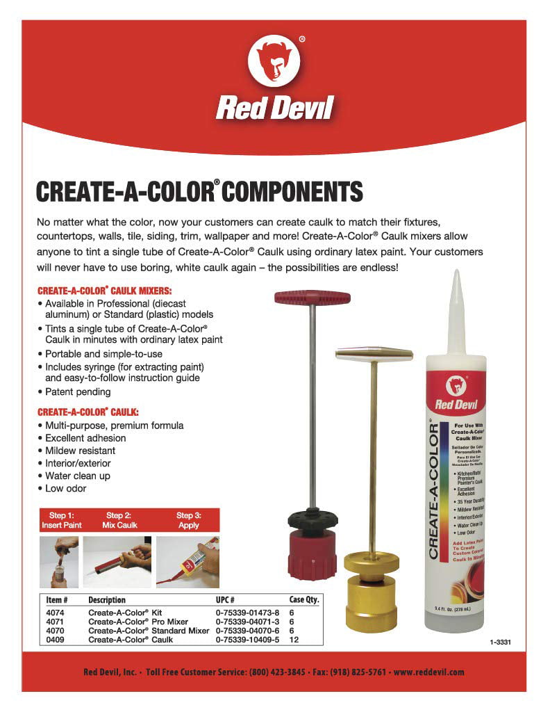 Red Devil 4071 Create A Color Pro Caulk Mixer