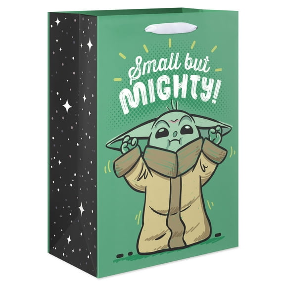 American Greetings 10 in. Medium Green Gift Bag, Grogu, Star Wars (1-Count)