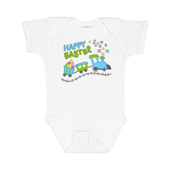Inktastic Happy Easter Train Boys or Girls Baby Bodysuit
