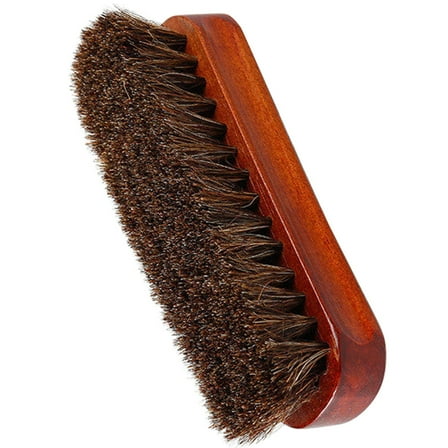 GOOHOCHY Horse Hair Brush for Leather Cleaning with Wood Handle Multi Color for Home Use 6.5 Inches