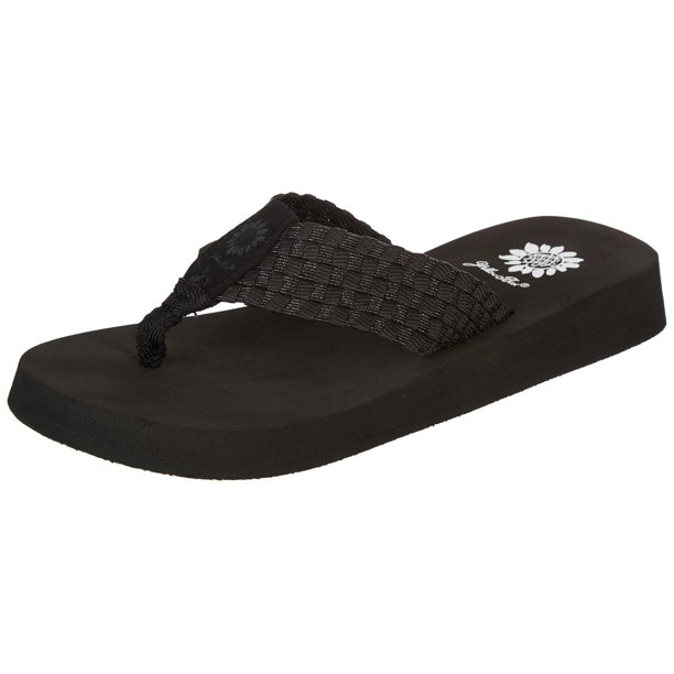 Yellow Box Yellow Box Womens Soleil Flip Flops 7 Black