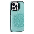 thumbnail image 1 of Funda para iPhone 12 Pro Max con tarjetero de piel sintética con estampado de flores de datura, 1 of 5