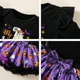 thumbnail image 4 of WIBACKER Newborn Baby Girl My 1st Halloween Skirt Outfit, Infant Pumpkin Dress, Toddler Romper Tutu Skirt Headband Set, 4 of 10