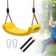 thumbnail image 1 of Asiento de columpio para niños con correas para colgar, ganchos, tablero curvo antideslizante, columpio para patio de juegos Amarillo, 1 of 8