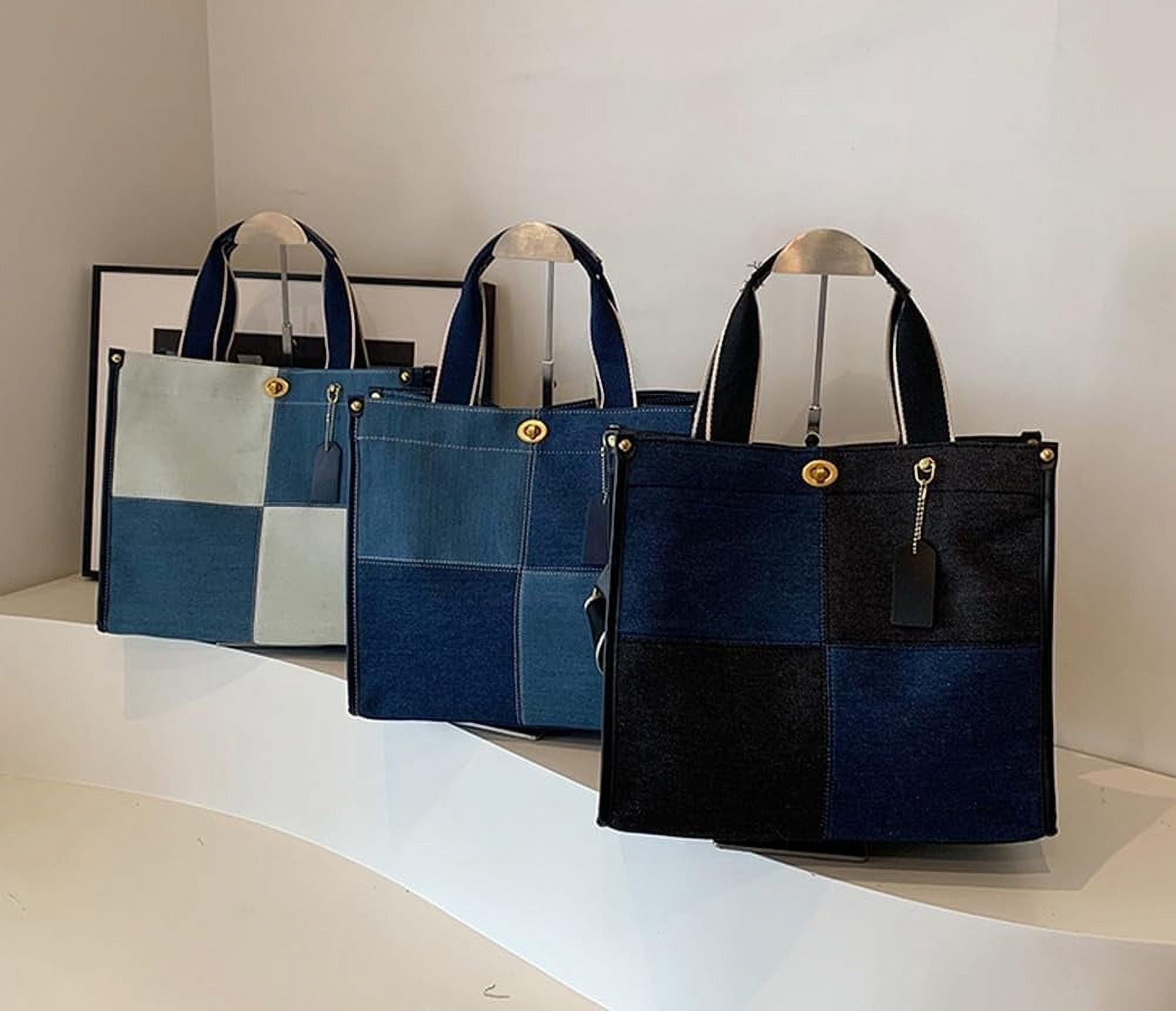 Denim Tote Bag Women Large Shoulder Bag Vintage Satchels Bag Cute Hobo Bags Casual Work Travel College Tote Handbag 2024