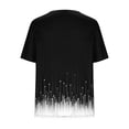 thumbnail image 2 of Feancey Womens Plus Size Summer Tops Tie Dye Printed Pleated Blouses Short Sleeve Round Neck Tunic Shirt Dressy Trendy Going Out T-Shirts Black 3XL, 2 of 7