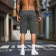 thumbnail image 4 of LTTVQM Mens Casual Shorts Cotton Drawstring 2026 Trendy Summer Beach Stretch Twill Chino Work Golf Shorts Gray 3XL, 4 of 8