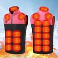 thumbnail image 4 of Abrigo al aire libre de la moda de la temperatura ajustable de la capa calentada eléctrica de 21 áreas calentadas Chaqueta calefactora, 4 of 8