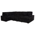 thumbnail image 4 of Devonshire Sleeper Sectional Sofa Storage Chaise Black, 4 of 18
