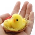 thumbnail image 6 of Bouanq 12Pcs Small Easter Chenille Chicks Fuzzy Mini Chicks Set Stuffed Plush Chick Doll Toys with Easter Rattan Nest Decor Easter Egg Hunt Bonnet Cake Decor On Clearance, 6 of 7