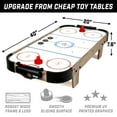 thumbnail image 3 of GoSports 40 Inch Table Top Air Hockey Game for Kids-AC Powered Motor - Oak, 3 of 7