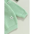 thumbnail image 6 of PaerPade Kids Baby Girls Sweater 3 6 9 12 18 24 Months 2T 3T 4T 5T Flower Print Winter Fall Warm Knit Sweater, 6 of 8