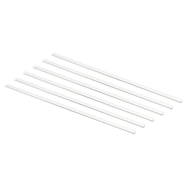 Unique Bargains 3.3 Borosilicate Glass Stick 7.87' Length 4mm Dia Stir Rod Round for Lab Kitchen Science 6Pcs