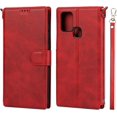 thumbnail image 6 of Wallet Case for Samsung Galaxy A21S with Card Holder Slots,Kickstand Phone Cover Premium Leather Magnetic Closure Slim Flip Shockproof Wrist Strap Case for Samsung Galaxy A21S 6.5",Wine Red, 6 of 14