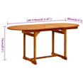 thumbnail image 4 of vidaXL 7 Piece Garden Dining Set Solid Wood Acacia, 4 of 5