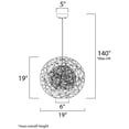 thumbnail image 2 of 14405NAWT Maxim Lighting Bali-One Light Chandelier-19 Inches wide by 19 inches high-Natural/White Finish    -Traditional Installation, 2 of 3
