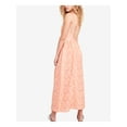 thumbnail image 2 of FREE PEOPLE Womens Coral Daisy Embroidere Sleeveless V Neck Maxi Dress 8, 2 of 2