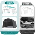 thumbnail image 7 of Mellcom Carport 12 x 20 FT , Portable Carport with All-Steel Metal Frame and Round Style Roof for Car, Truck, Boat, 7 of 7