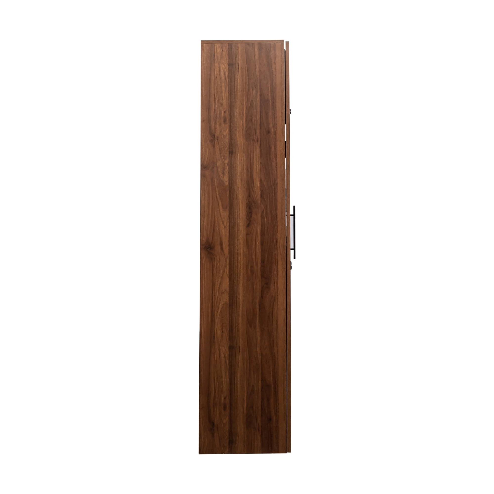 Mintazer 70" Tall Kitchen Pantry Cabinet with Pull-Out storage shelf, Freestanding Storage Cabinet with 4 Doors for Kitchen Pantry Dining Room, Walnut Brown