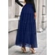 thumbnail image 5 of Falda PRETTYGARDEN de talle alto con volantes azul marino M, 5 of 8