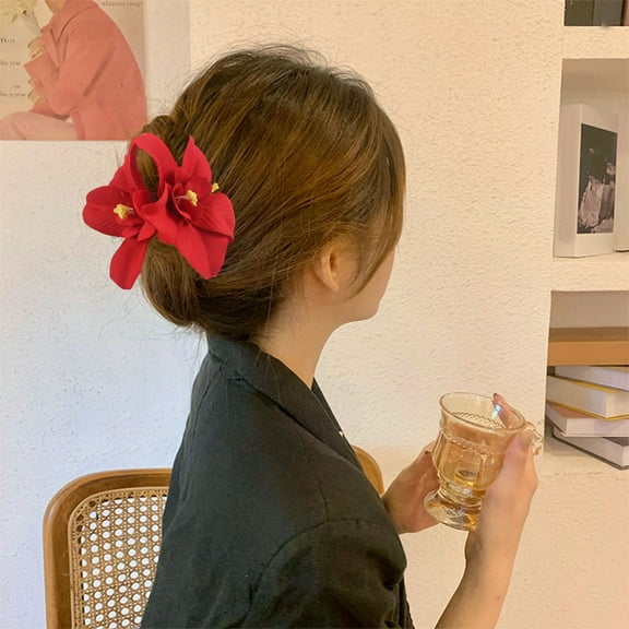 Mightlink Women Hair Pin Imitation Flower Decor Bohemia Style Women Summer Beach Hair Clip Parties Weddings Dates Accessories