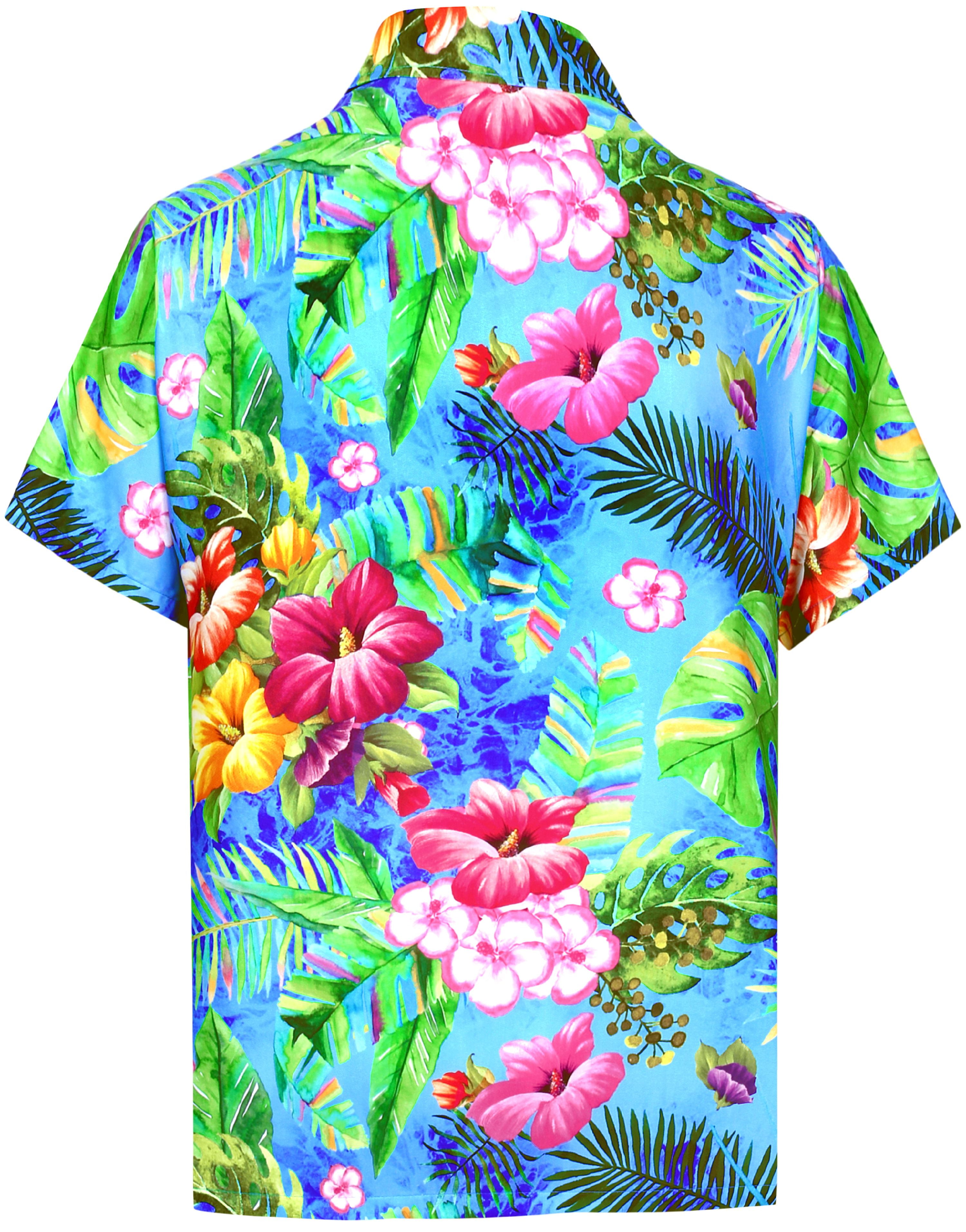 HAPPY BAY Men's Funky Beach Button Down Hawaiian Shirts 4XL Kohl, Leaves 