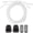 White, variant on Shoelace Kit for Salomon, No Tie Round Shoe laces Strings for Salomon Speedcross Ski Shoes(Color:Black,Size:56Inch)