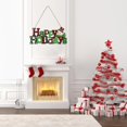 thumbnail image 4 of Letrero de madera familiar de Navidad, dibujos animados de Papá Noel, muñeco de nieve, decoración colgante de pared para puerta de casa, letrero de Feliz Navidad, colgante de decoración del hogar, 4 of 8