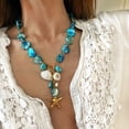 thumbnail image 4 of NS Exaggerated Irregular Shell Necklace - Trendy Clavicle Chain, 4 of 10