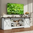 thumbnail image 7 of 70" Farmhouse TV Stand for 75 Inch TVs with Sliding Barn Door, Rustic Wood Entertainment Center Large Media Console Cabinet for Living Room, 7 of 7