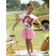 thumbnail image 4 of Disney Princess Girls Ariel Graphic Crop Tee and Mermaid Dress-Style Shorts Summer Pink Outfit Set Baby Toddlers 2T, 4 of 11